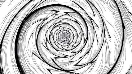 aquifer. A spiral pattern contracting towards its center beside an expanding spiral. STEM education sheets, lab safety posters, designed for biotech research communications, highlights discovery.