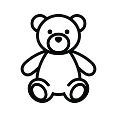 Illustration of a cute teddy bear isolated on, perfect for baby shower invitations