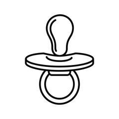 Illustration of a baby pacifier isolated on vector art