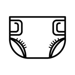 Illustration of a baby diaper isolated on vector art
