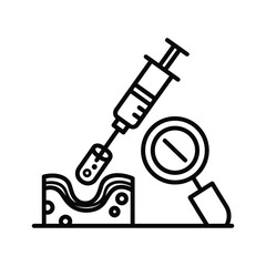 Illustration of a cosmetic injection isolated on perfect for beauty and wellness content