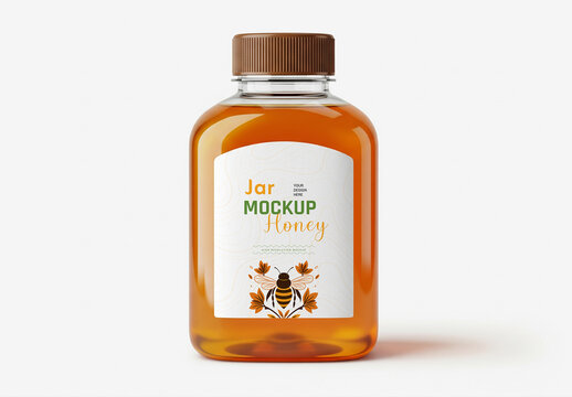Honey Jar Packaging Mockup