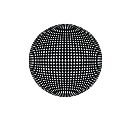 A captivating sphere with a mesmerizing grid pattern, creating a visually stunning and intricate design isolated on a perfect blend of art and technology