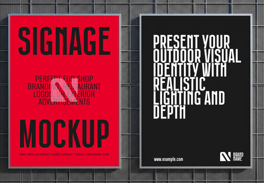 Two Sinage Frame Mockup