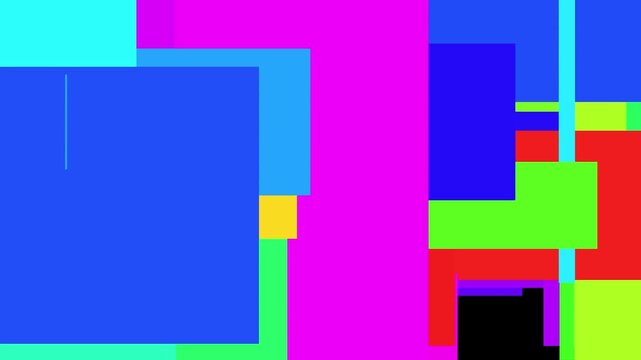vibrant geometric blocks color transition loop