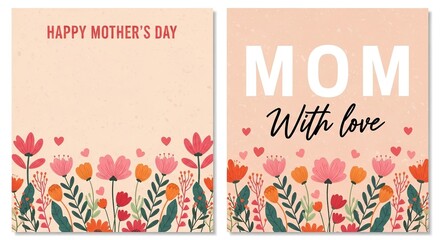 Celebrate Mother's Day with this delightful floral design and heartfelt message, perfect for cards, social media, or adding a touch of love to any project
