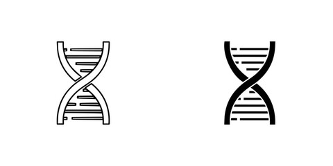 Illustration of dna icon isolated on, representing genetic code, heredity, and molecular biology
