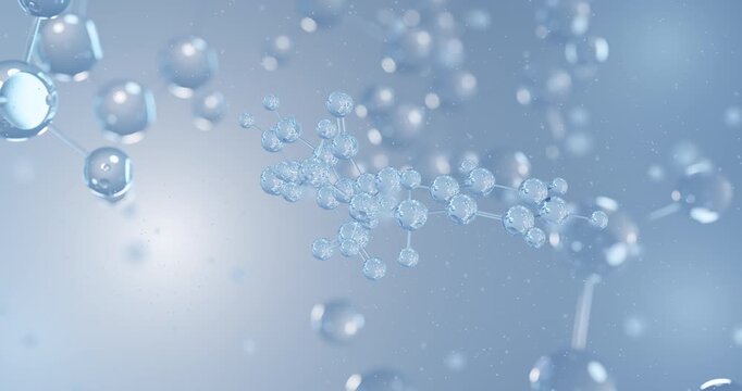 Indapamide rotating 3D model of diuretic, seamless looped video
