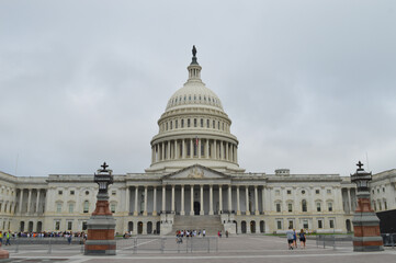 Naklejka premium The United States Capitol Building in Washington DC famous Historic Landmark in USA.