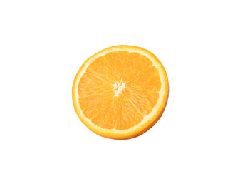 Fresh orange fruits with branch and leaves isolate on white background.