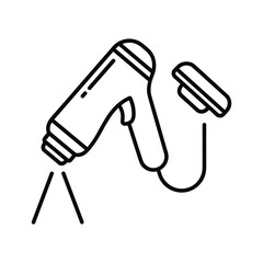 Illustration of a laser hair removal device, a cosmetic procedure, isolated on