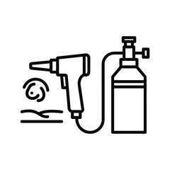 Cryotherapy device isolated on, a medical treatment for skin lesion removal