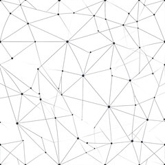 Obraz premium Abstract network background with connected dots and lines for science.