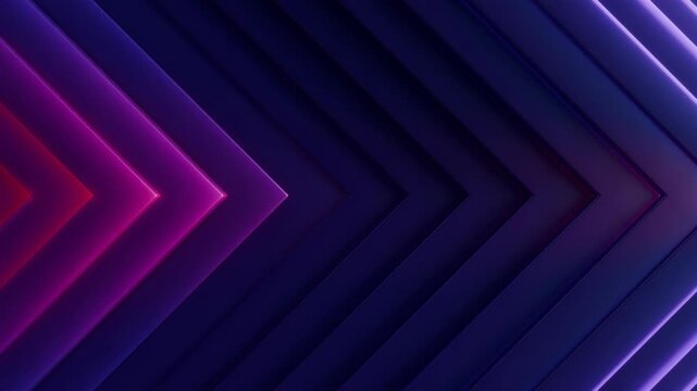 abstract futuristic background animation of dark 3d rectangles wave motion with pink and purple lights, 4k seamless corporate background loop