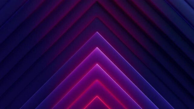 abstract futuristic background animation of dark 3d rectangles wave motion with pink and purple lights, 4k seamless corporate background loop