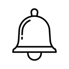 Illustration of a bell icon isolated on, a symbol of notification and communication