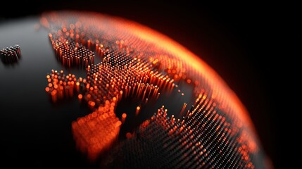 Abstract Tech Globe - Data Network Visualization Concept, Technology