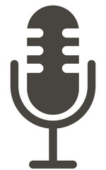 microphone icon on metal internet button