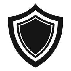 ShieldLine vector clean black silhouette design white background