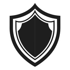 ShieldLine vector clean black silhouette design white background