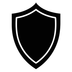 ShieldLine vector clean black silhouette design white background