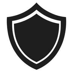 ShieldLine vector clean black silhouette design white background