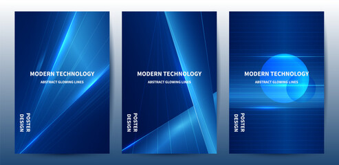 Modern abstract technology background With blue tech banner, corporate business concept, Digital Ads, business presentation or tech event poster