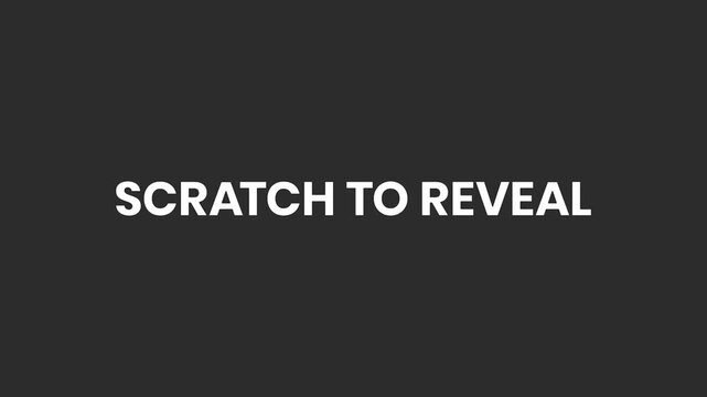 Scratch To Reveal Swirly Lines Text Animation 4K &ndash; Interactive CTA for Scratch Cards, Rewards, Mystery Gifts, and Promotions