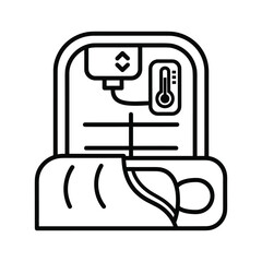 Illustration of a transport incubator isolated on, ideal for medical or scientific purposes