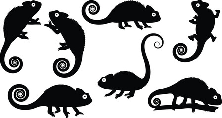 Vector Collection of Male Martial Arts Silhouettes Demonstrating High Kicks, Fighting, and Sparring Poses for Karate, Judo, and Self-Defense Training