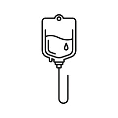 Fototapeta premium Line drawing of a surgical scalpel isolated on, a sharp instrument used in medical procedures