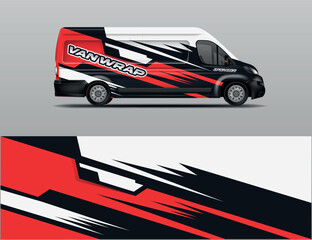 Van wrap vector design, livery background © Alleuy