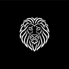 Fototapeta premium African premium lion silhouette head