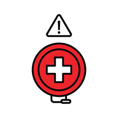 Obraz premium Illustration of examination table isolated on