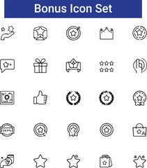 Awards icon set. Containing trophy, winner, medal, winner prize, success, best, reward, champion, star, certificate, badge and more. 
