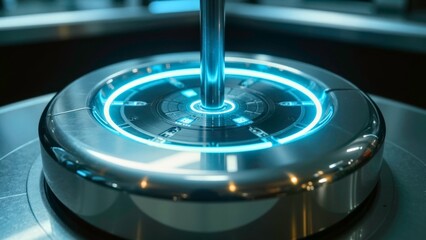 The artistic scene of the technology exhibition booth