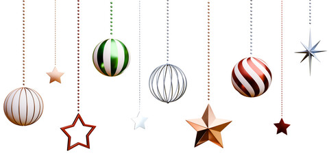 3D素材_クリスマスオーナメント