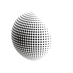 Modern Minimalist Globe Icon with scalable Vector Illustration Isolated on White