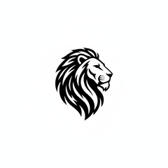 Fototapeta premium The nice silhouette Asian lion head