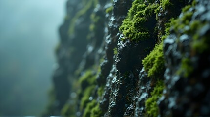 Discover a mystical mossy rock wall, perfect for nature backgrounds, serene textures, and atmospheric designs that capture the beauty of the natural world with a touch of magic