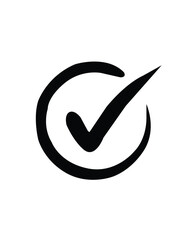 vector check mark icon black