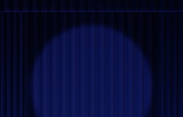 背景素材_幕とスポットライト_青