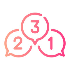 countdown gradient icon