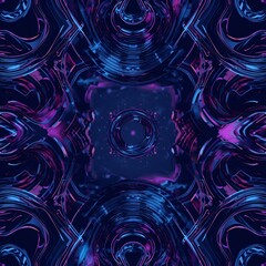 Futuristic Abstract 3D Seamless Pattern Background