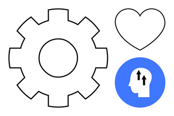 Personal development concept. Focuses on personal development through growth, emotion, and technological innovation. Personal development integrates technology and emotional intelligence. Suitable