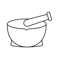 Mortar and Pestle line icon
