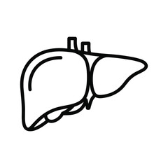Liver icon showing human organ for medical and health isolated on