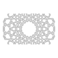 Intricate geometric pattern isolated on white background, a mesmerizing design