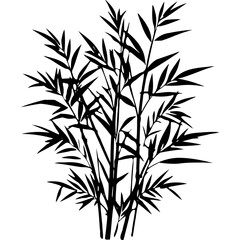 Download black bamboo silhouette vector illustration for graphic design use