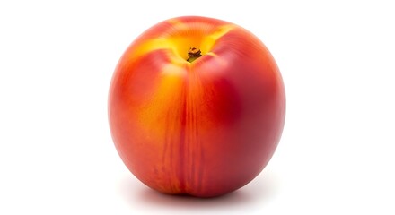Fresh Ripe Nectarine Isolated on White Background